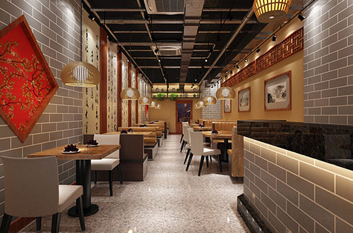 涟水传统中式餐厅餐馆装修设计效果图